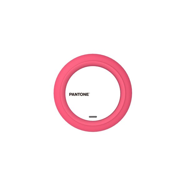 PANTONE QI Charger Kabellos Ladegerät pink   einfaches Aufladen ohne Kabel   Gesamtleistung  7