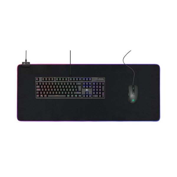 DELTACO GAMING Extra Großes RGB Mauspad (900x360x4mm