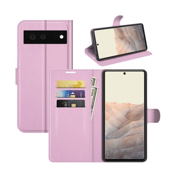 Handyhülle für Google Pixel 6 Schutztasche Wallet Schutzcover Case Etuis Tasche... Rosa