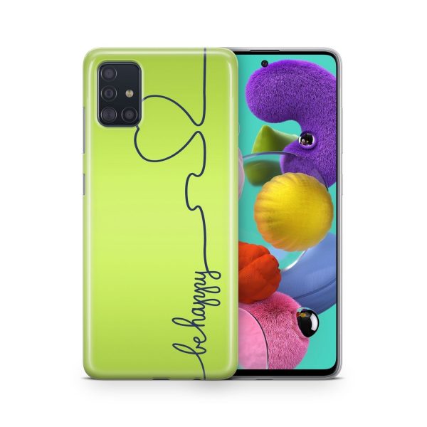 Schutzhülle für Wiko Y60 Motiv Handy Hülle Silikon Tasche Case Cover Bumper Neu... Be Happy Grün