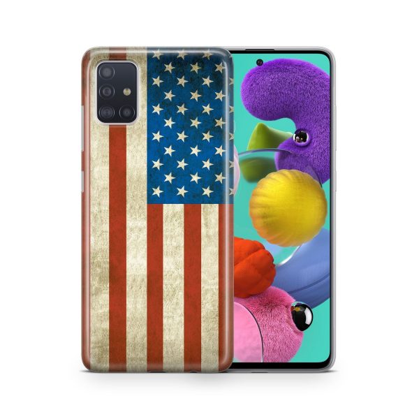 Schutzhülle für Wiko Y60 Motiv Handy Hülle Silikon Tasche Case Cover Bumper Neu... USA Flagge