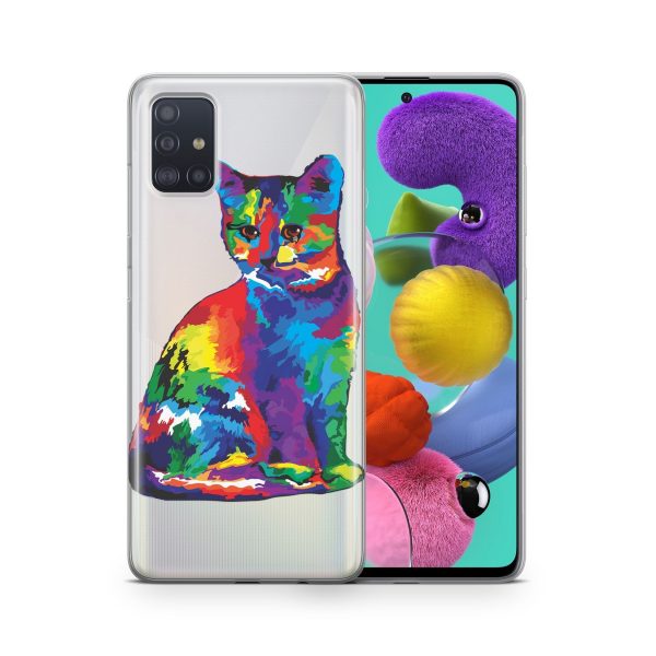 Schutzhülle für Wiko Y80 Motiv Handy Hülle Silikon Tasche Case Cover Bumper Neu... Bunte Katze