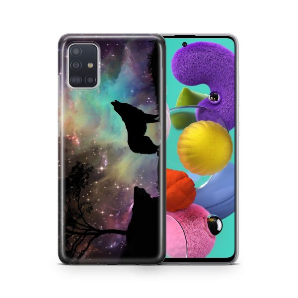 Schutzhülle für Wiko Y80 Motiv Handy Hülle Silikon Tasche Case Cover Bumper Neu... Wolf Abendhimmel