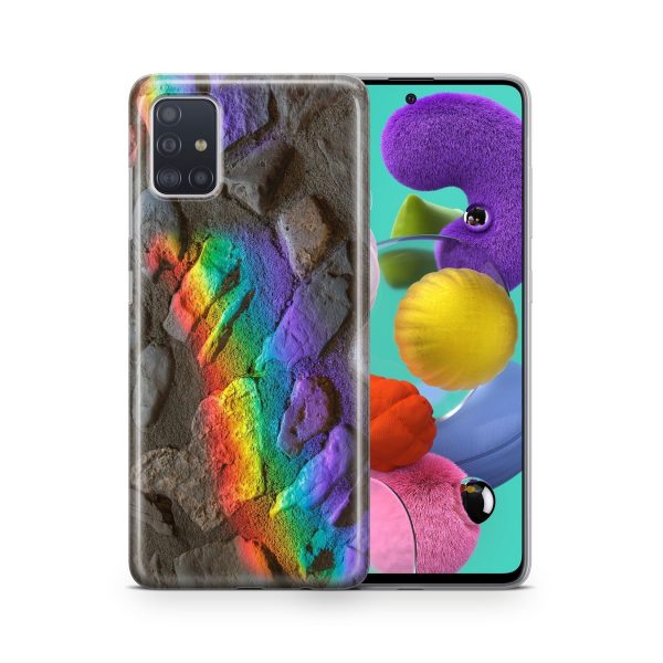 Schutzhülle für Wiko Y61 Motiv Handy Hülle Silikon Tasche Case Cover Bumper Neu... Regenbogen Steine