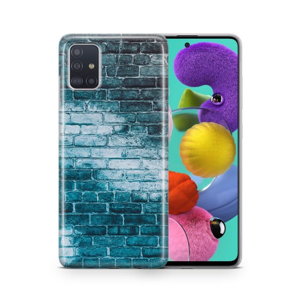 Schutzhülle für Samsung Galaxy A03S Motiv Handy Hülle Silikon Tasche Case Cover... Ziegelwand