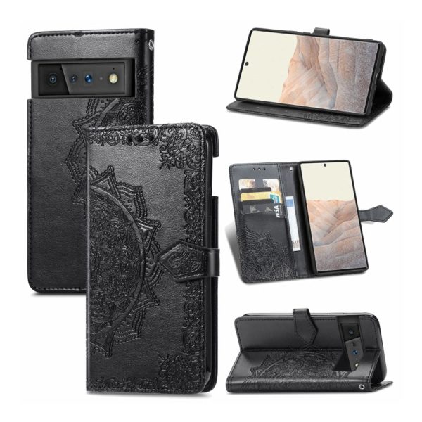 Handyhülle für Google Pixel 6 Pro Schutztasche Wallet Cover 360 Case Hülle Etuis... Schwarz