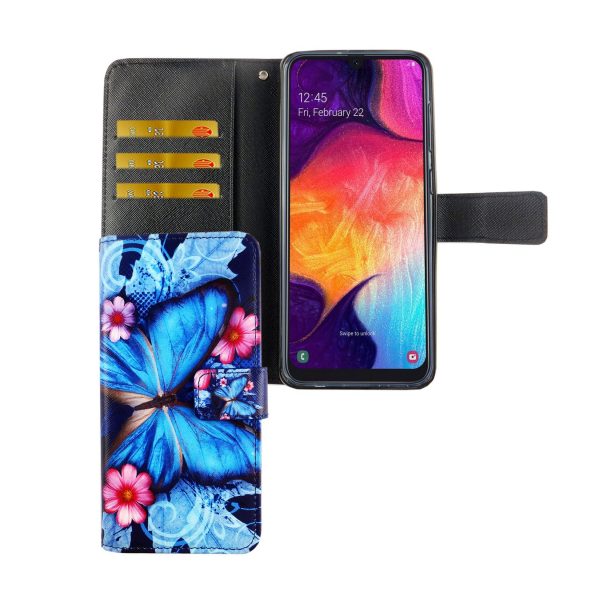 Handyhülle für Samsung Galaxy A50 Schutztasche Wallet Cover 360 Case Etuis Blau