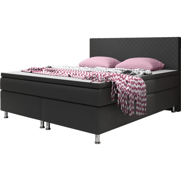 Boxspringbett Madrid 180 x 200 cm schwarz