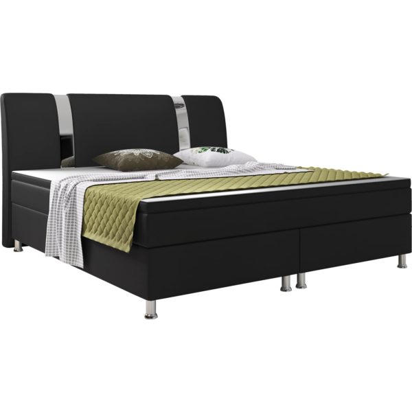 Boxspringbett Riva 180 x 200 cm schwarz