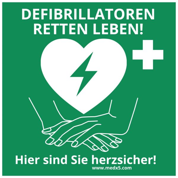 MEDX5 Defibrillator AED-Standortaufkleber