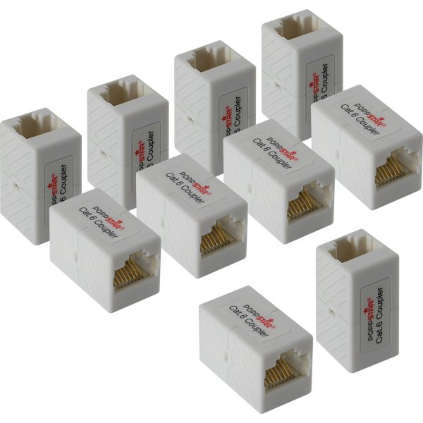 Poppstar 10x Patchkabel Kupplung RJ45 (2x RJ45 Buchse)