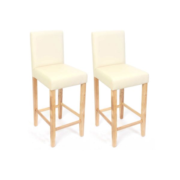 2x Barhocker Cesena Kunstleder ~ creme