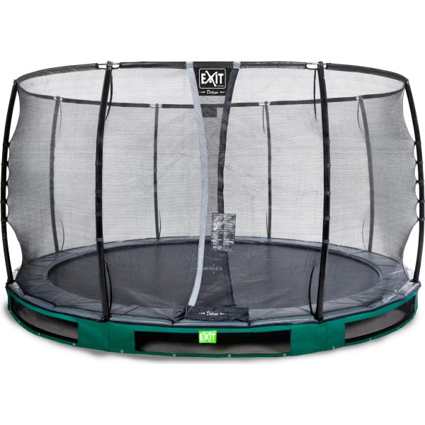 EXIT Elegant Ground Premium 366 (12ft) + Sicherheitsnetz Deluxe Rund grün