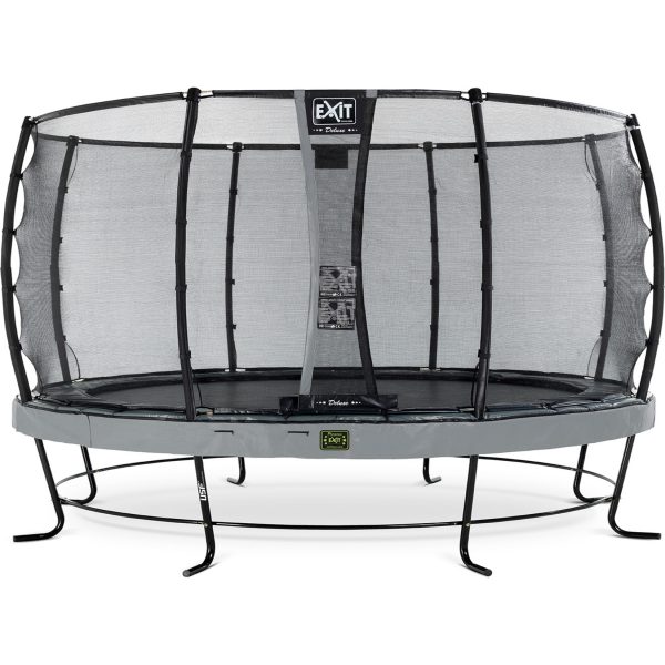 EXIT Elegant Premium 427 (14ft) + Sicherheitsnetz Deluxe RUND grau