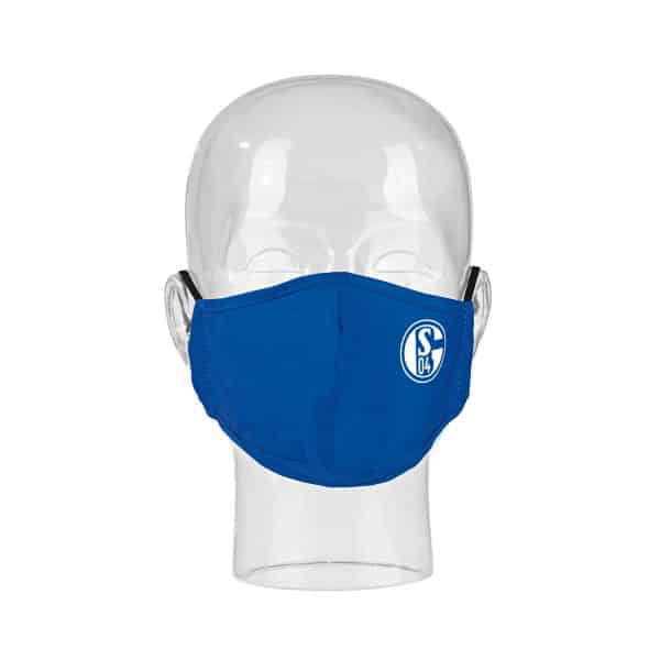 S04 Mund-Nase-Maske blau/weiß