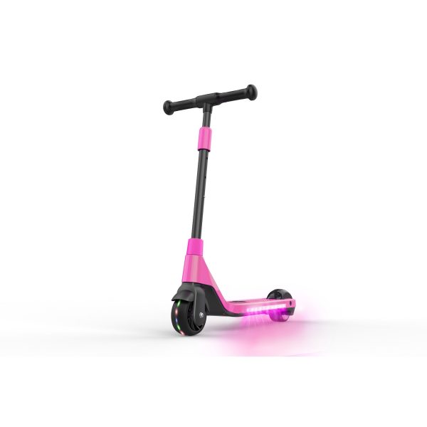 DENVER Kinder-Kickscooter mit Elektromotor mit LED-Beleuchtung pink   versch. Farben