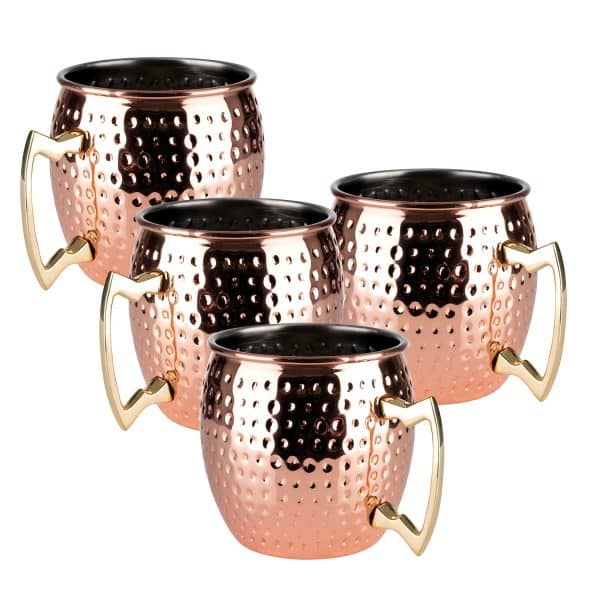 APS 4er Set Moscow Mule Becher 500 ml Kupfer glänzend