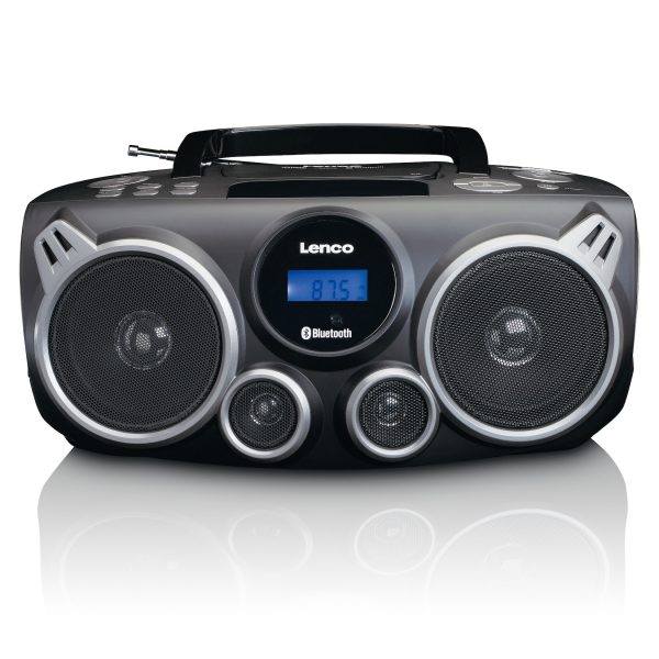 Lenco SCD-100BK - Tragbares PLL FM-Radio CD- Player einschließlich Bluetooth/USB und SD-Player - Schwarz