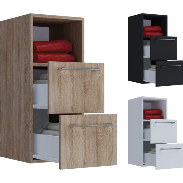 VCM Midischrank Badmöbel Badschrank Badezimmerschrank "Badinos Schublade"