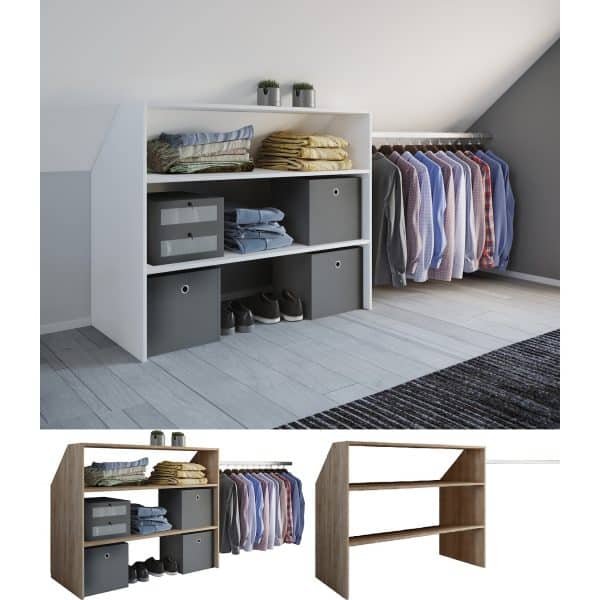 VCM Kleiderschrank Wandständer Dachschräge Kleider Regal Garderobe "Dacho"