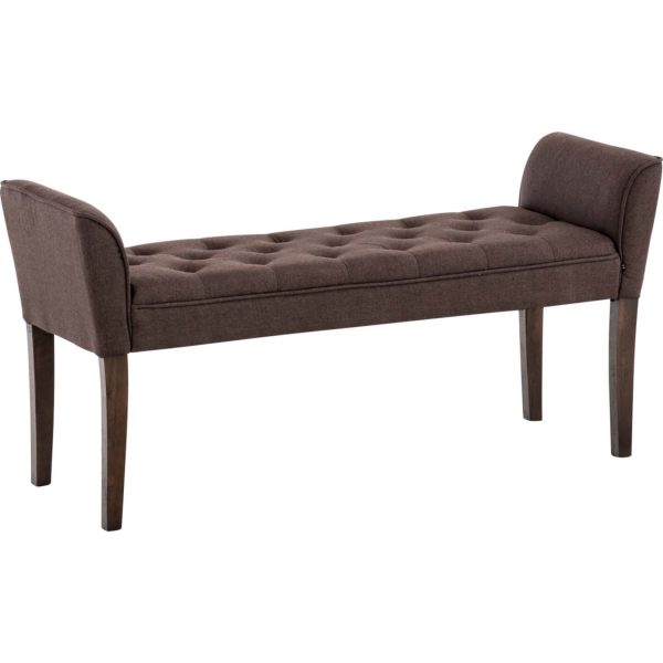 CLP Chaiselongue CLEOPATRA Polsterbank hochwertiger Polsterung und Stoffbezug I Sitzbank mit gestepptem Stoffbezug I Sitzhöhe von ca. 49 cm... braun