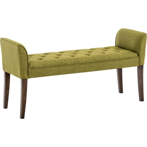 CLP Chaiselongue CLEOPATRA Polsterbank hochwertiger Polsterung und Stoffbezug I Sitzbank mit gestepptem Stoffbezug I Sitzhöhe von ca. 49 cm... grün