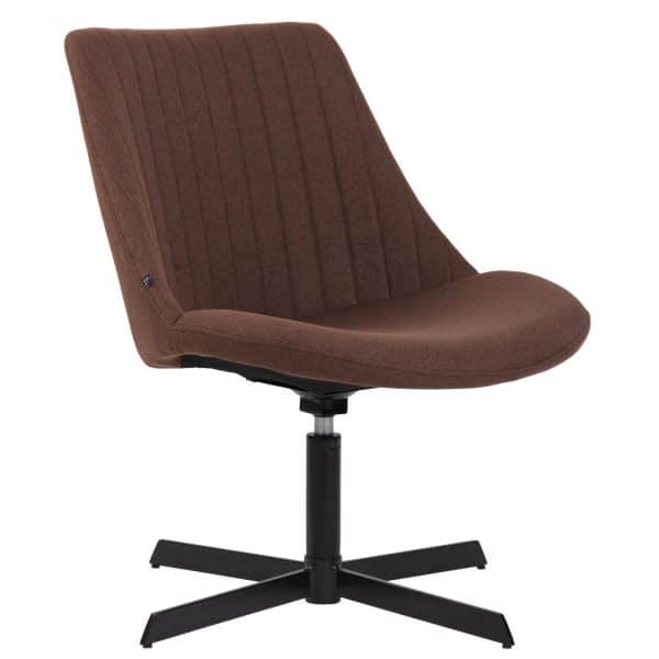 CLP Lounger Granby Stoff I Sessel Mit Metallgestell I Polsterstuhl Mit Rückenlehne I Max. Belastbarkeit 136 kg... braun