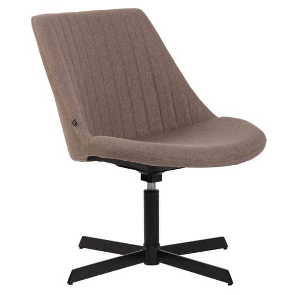 CLP Lounger Granby Stoff I Sessel Mit Metallgestell I Polsterstuhl Mit Rückenlehne I Max. Belastbarkeit 136 kg... taupe