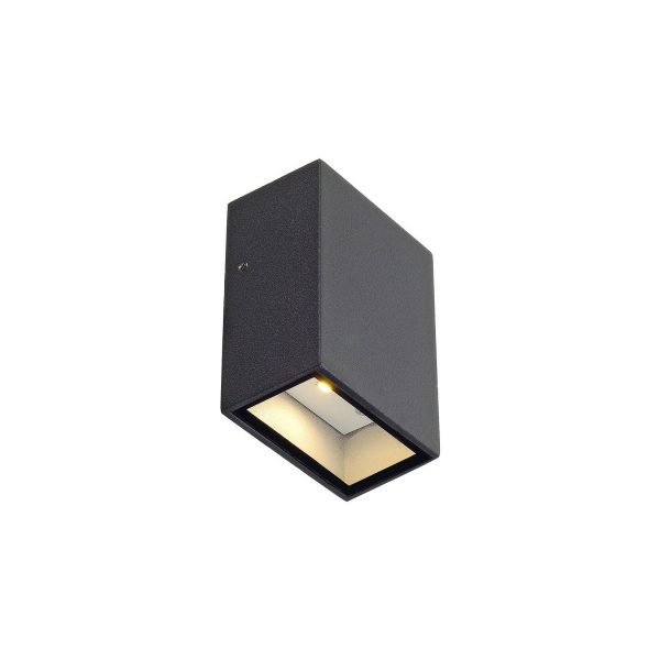 SLV Quad 1 Wandleuchte eckig anthrazit LED 1x3W 3000K