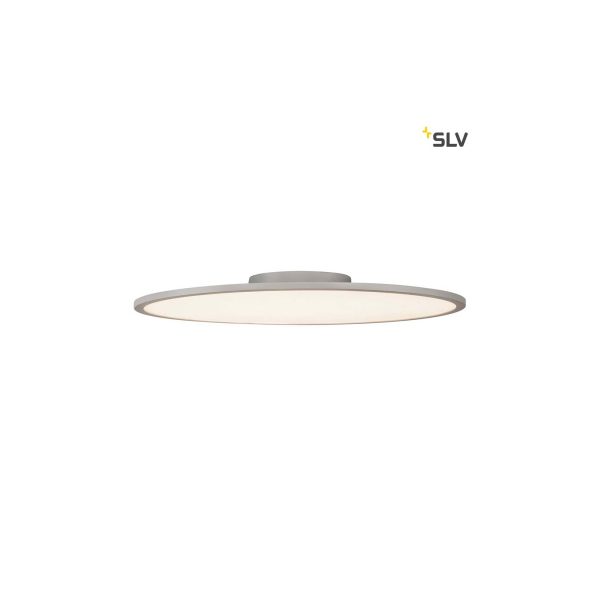 SLV Panel 60 Rund LED Deckenaufbauleuchte Silbergrau 3000K