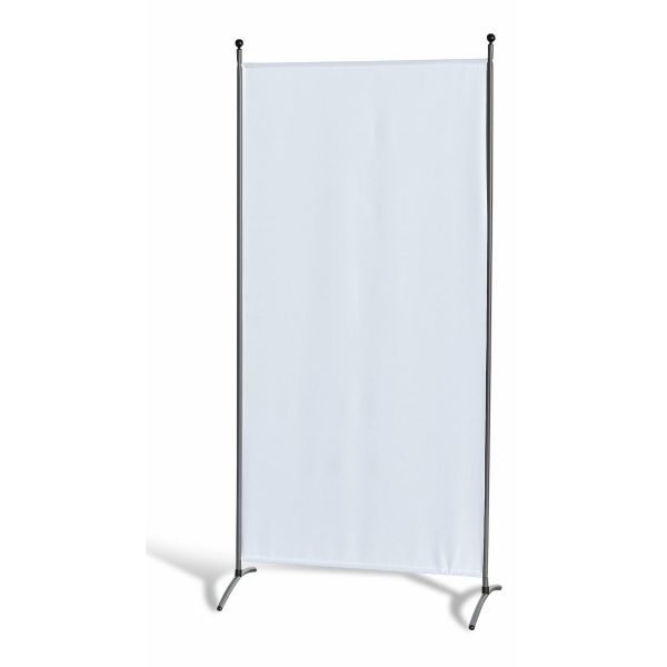 Grasekamp Stellwand 85 x 180 cm - Weiß - Paravent  Raumteiler Trennwand Sichtschutz