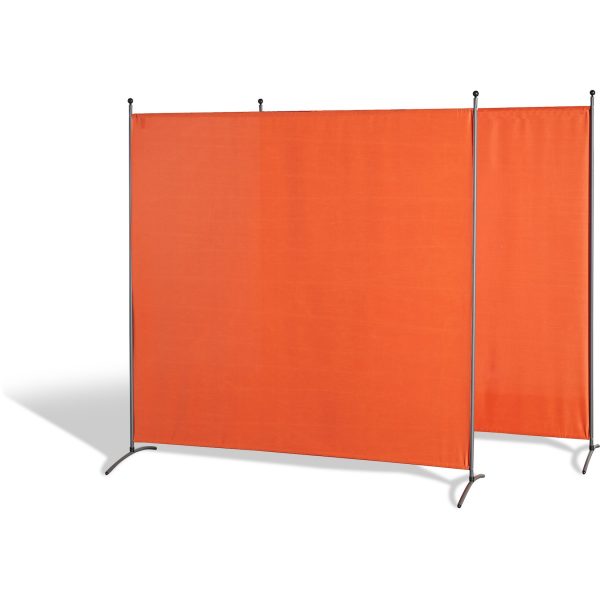 Grasekamp Doppelpack Stellwand 178x178cm - terra -  Paravent Raumteiler Trennwand  Sichtschutz