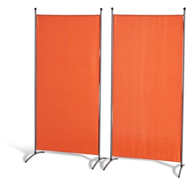 Grasekamp Doppelpack Stellwand 85x180 cm - terra -  Paravent Raumteiler Trennwand  Sichtschutz