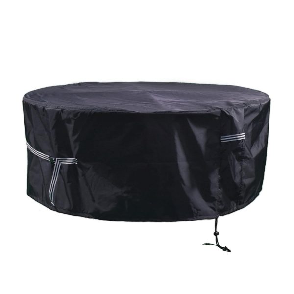 Grasekamp Black Premium Gartensitzgruppenhülle Ø  200x85cm / garden dining set cover /  atmungsaktiv / breathable