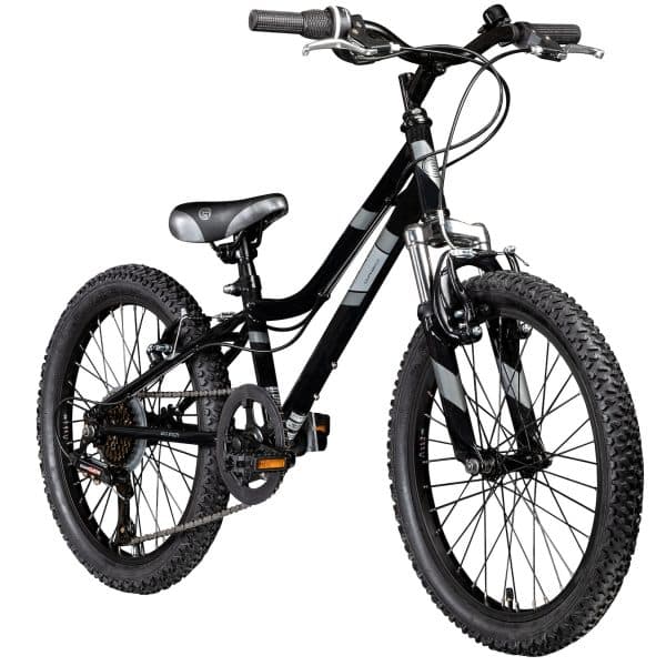 Galano GA20 Kinderfahrrad Mädchen Jungen 115 - 130 cm Fahrrad 18 Zoll ab 5 Jahre Mountainbike 7 Gänge MTB Hardtail Kinder Fahrrad... schwarz/grau