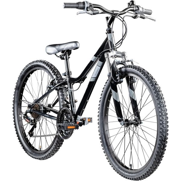 Galano GA20 24 Zoll Jugendfahrrad MTB Hardtail 130 - 145 cm Mädchen Jungen Fahrrad ab 8 Jahre Mountainbike 21 Gänge Jugendrad V-Brakes... schwarz/grau