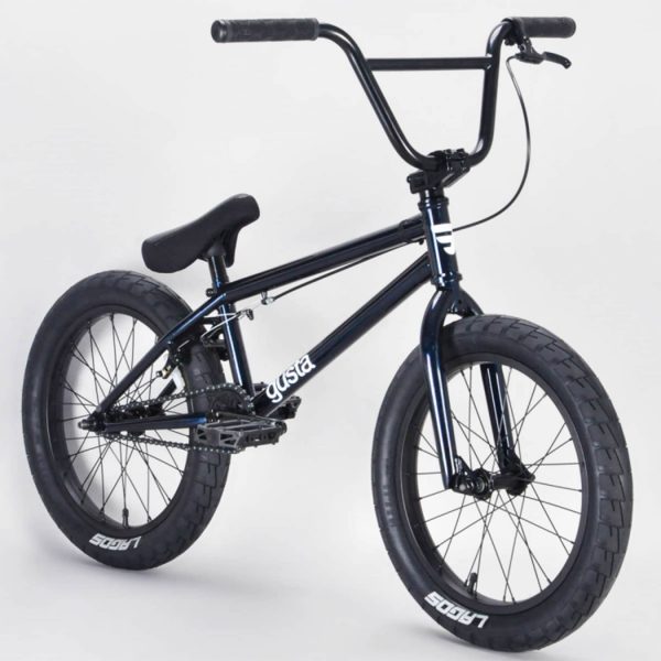 mafiabikes Gusta BMX 18 Zoll Freestyle Fahrrad für Kinder ab 115 cm unisex Mädchen Jungen Kinderbmx BMX Rad... schwarz