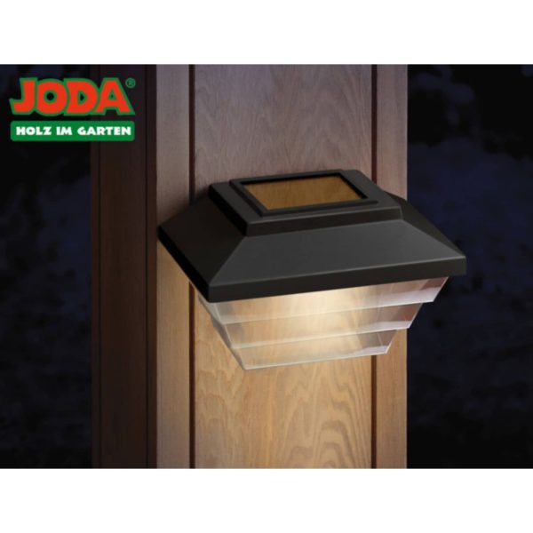 JODA 2er Set Topline Solarleuchte m. Akku Solarlampe Garten Hauslampe schwarz