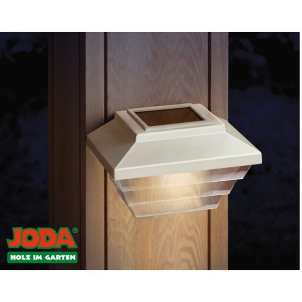 JODA 2er Set Topline Solarleuchte klein Akku Solarlampe Garten Hauslampe weiß