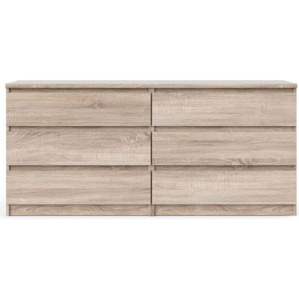 Nada Kommode 6 Schubladen trüffelfarben Sideboard Highboard Schrank Flur Diele