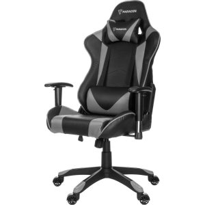 Knight Paracon Gaming Gamer Stuhl Nackenkissen Lendenstütze grau Büro Sessel