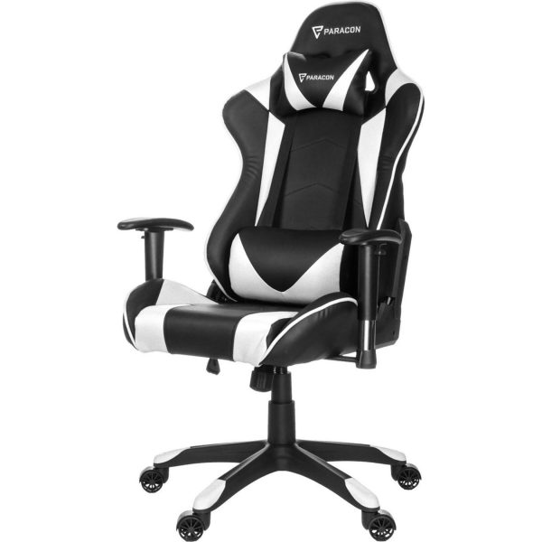 Knight Paracon Gaming Gamer Stuhl Nackenkissen Lendenstütze weiss Büro Sessel