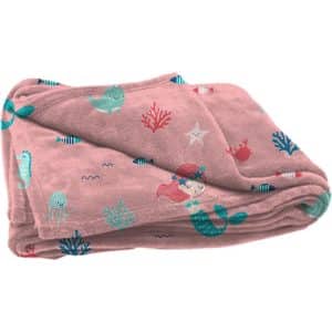 Kinder Flanell Kuscheldecke 125x150 Meerjungfrau Wohndecke Tagesdecke Decke rosa