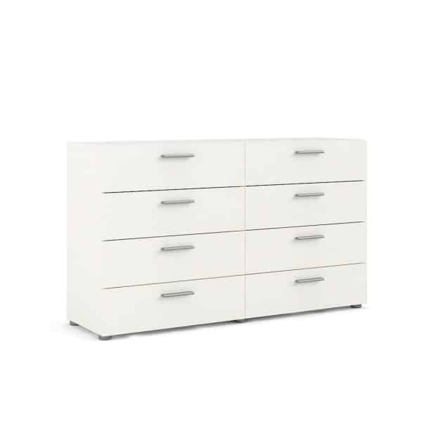 Petra Kommode 8 Schubladen weiss Esche Dekor Sideboard Schrank Wohnzimmer Möbel