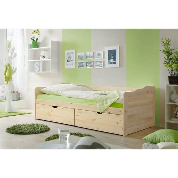 TiCAA Sofabett Funktionsbett Gästebett Melanie Kiefer Natur inkl. Matratze