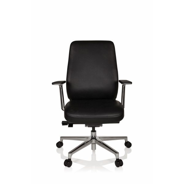 hjh OFFICE Chefsessel VERMONT Leder mit Armlehnen Synchronmechanik