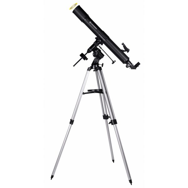 BRESSER Quasar EQ-Linsenteleskop 80/900 mit Smartphone Kamera Adapter