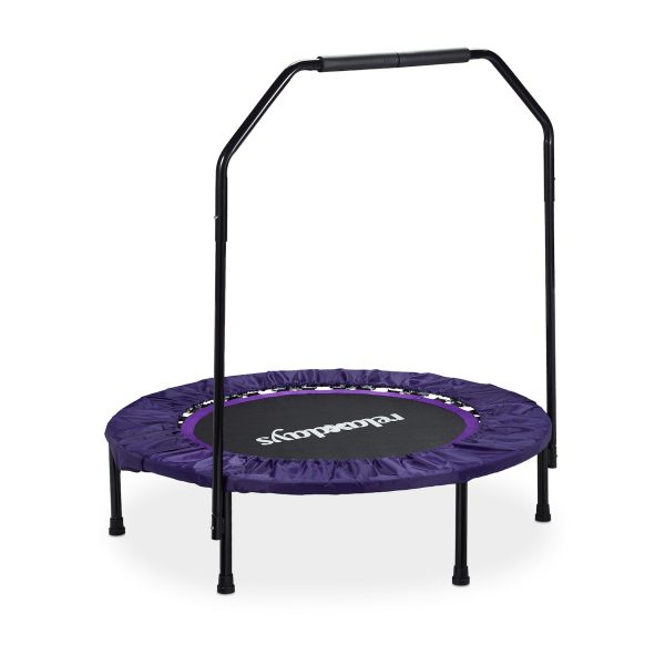 relaxdays Trampolin faltbar mit Haltestange