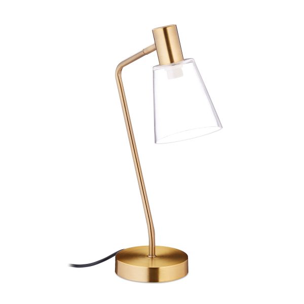 relaxdays Schreibtischlampe gold