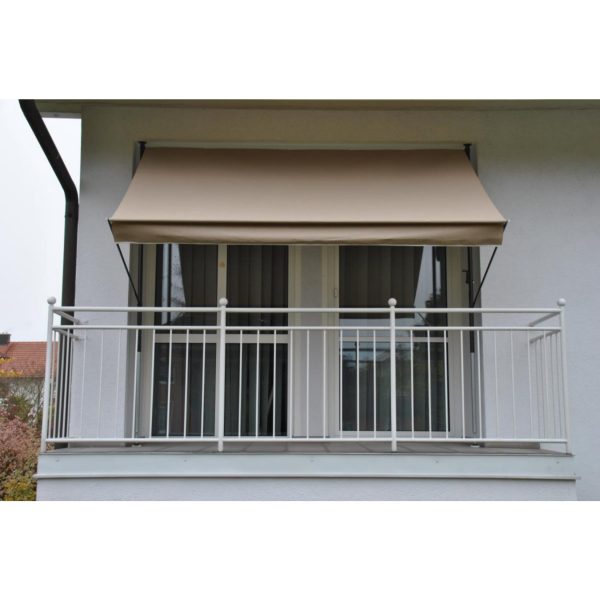 Angerer Klemmmarkise taupe 200 cm Balkonmarkise Markise Balkon